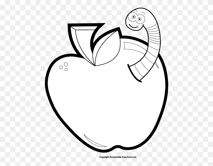 488x595 Free Apple Clipart - Book And Apple Clipart
