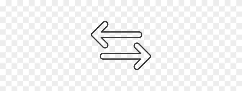 256x256 Free Arrow, Path, Way, Direction, Sign, Bidirectional, Left, Right - Arrow Sign PNG