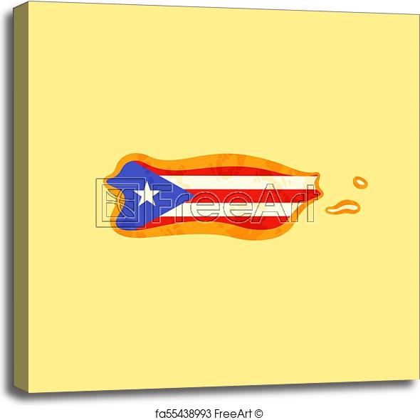 590x590 Free Art Print Of Puerto Rico - Bandera De Puerto Rico Png