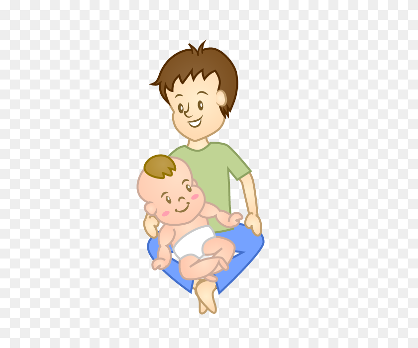 640x640 Imágenes Prediseñadas De Dibujos Animados De Bebé Y Papá Gratis - Clipart De Padres E Hijos
