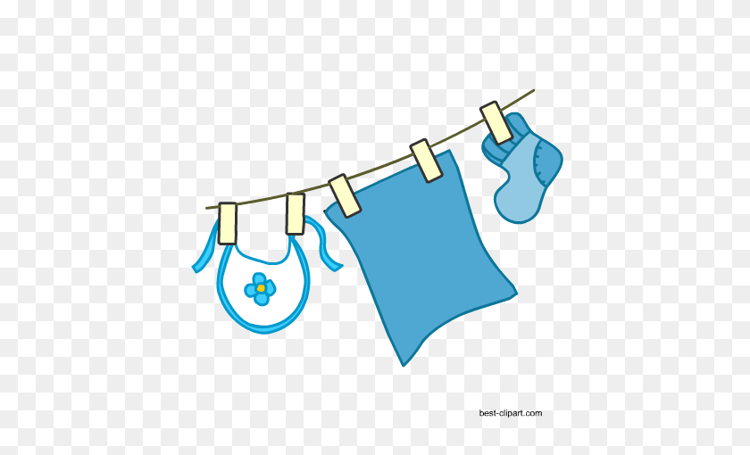 450x450 Free Baby Shower Clip Art - Summer Clothes Clipart