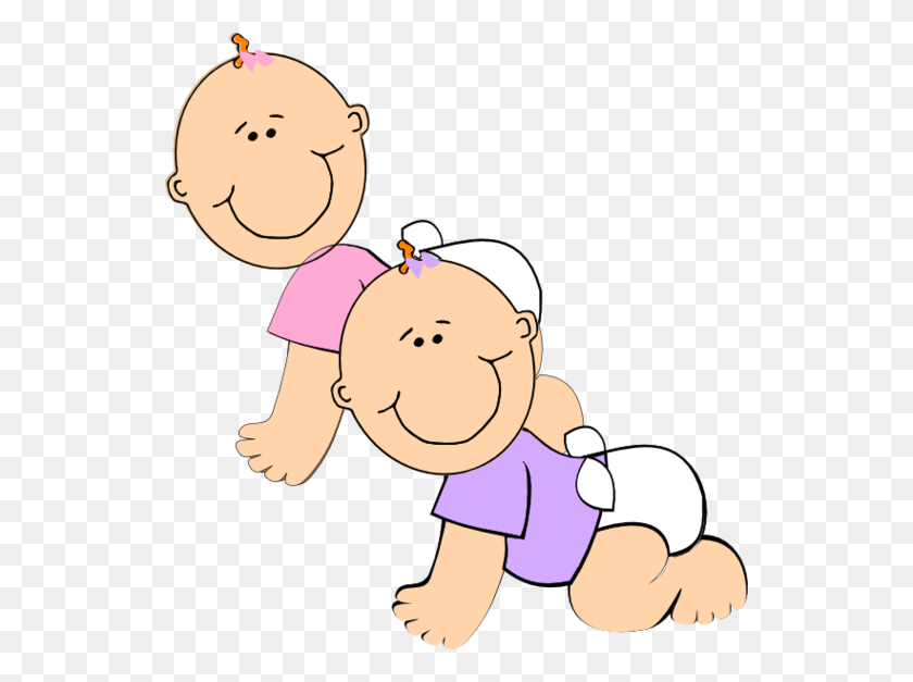 536x567 Free Baby Twins Clipart - Baby Pictures Clip Art