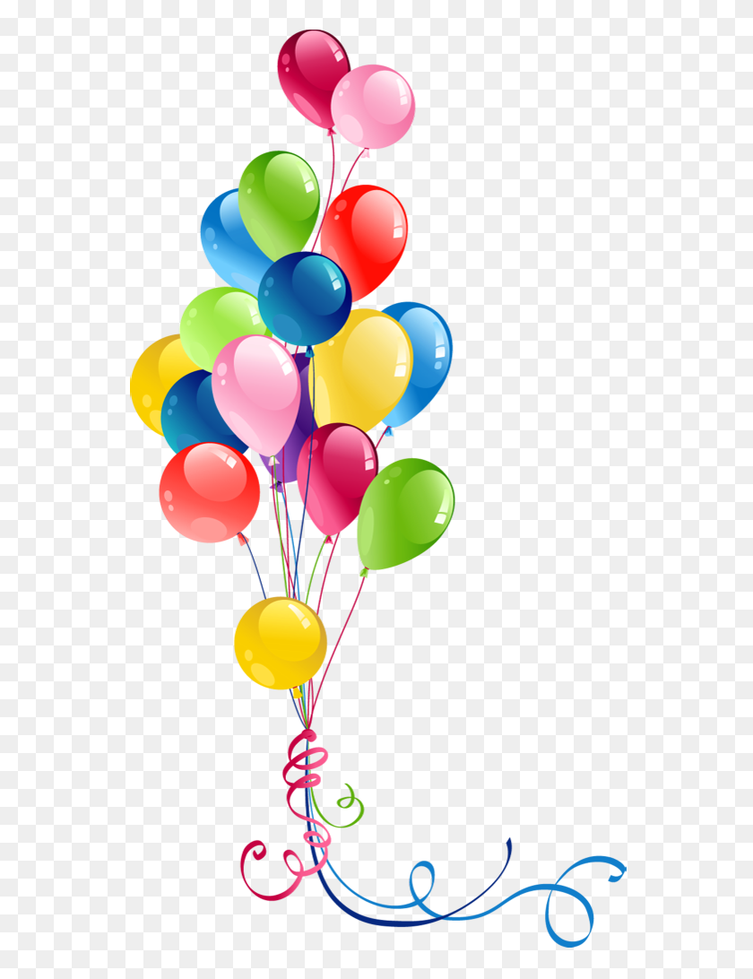 570x1032 Free Balloon Clipart - Happy Birthday Clip Art Images