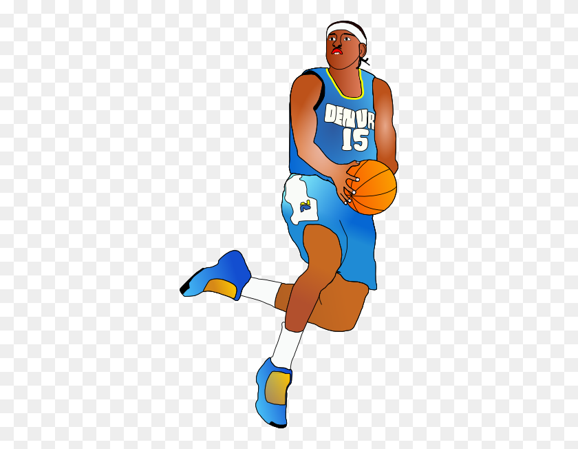 318x592 Free Basketball Player Cartoon - Basketball Backboard Clipart