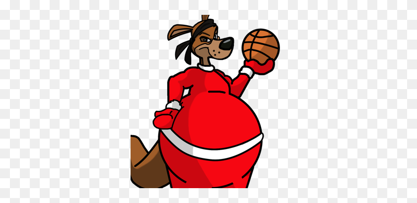 313x350 Free Basketball Santa Cliparts - Santa Reindeer Clipart