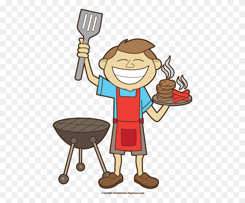 480x637 Free Bbq Clipart Group With Items - Concession Stand Clipart