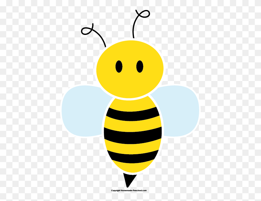 453x585 Free Bee Clipart - Flying Bee Clipart
