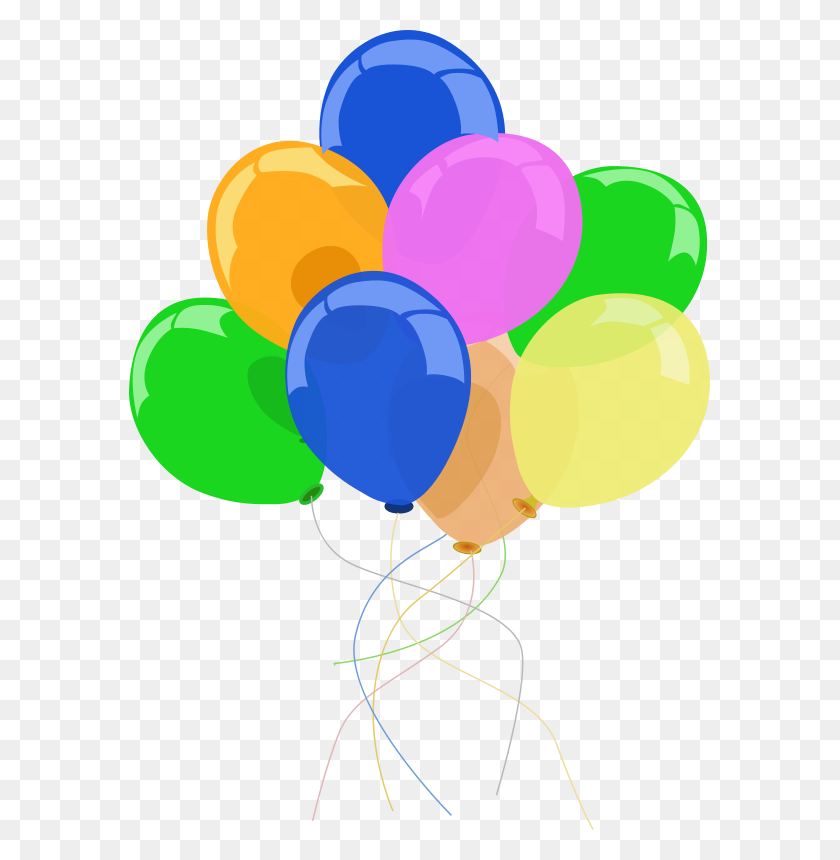 581x800 Free Birthday Balloon Clip Art - Birthday Balloons Clipart