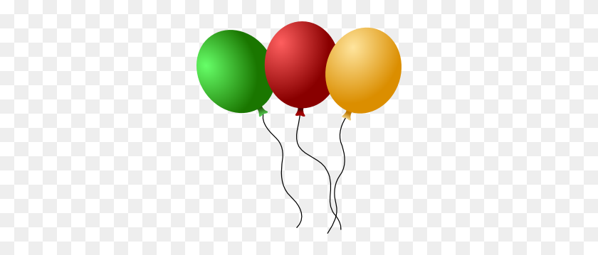 288x299 Free Birthday Balloon Clip Art - Free Happy Birthday Clipart Graphics