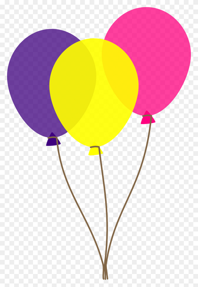 864x1280 Free Birthday Balloons Clip Art Pictures - Birthday Party Clipart
