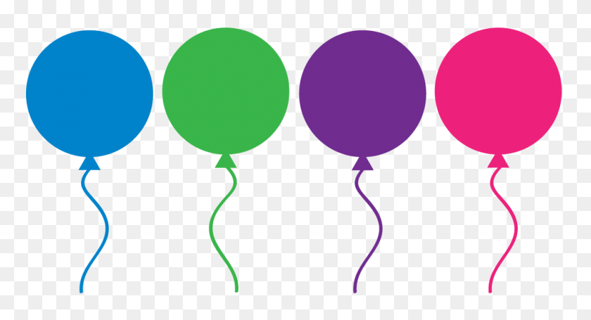 1000x507 Free Birthday Balloons Clip Art Pictures - Free Birthday Party Clip Art