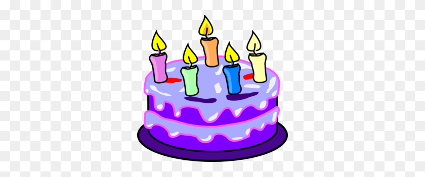298x291 Free Birthday Cake Clip Art Clipartimage - Birthday Cake With Candles Clipart