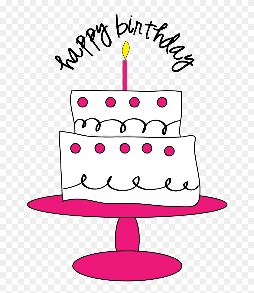 700x908 Бесплатный Клипарт На День Рождения Торт Для Поделок, Веб-Сайтов - Бесплатные Картинки С Пожеланиями На День Рождения