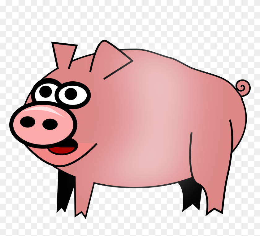 2000x1805 Free Black And White Pig Clip Art Clipart - Pig Face Clipart Black And White