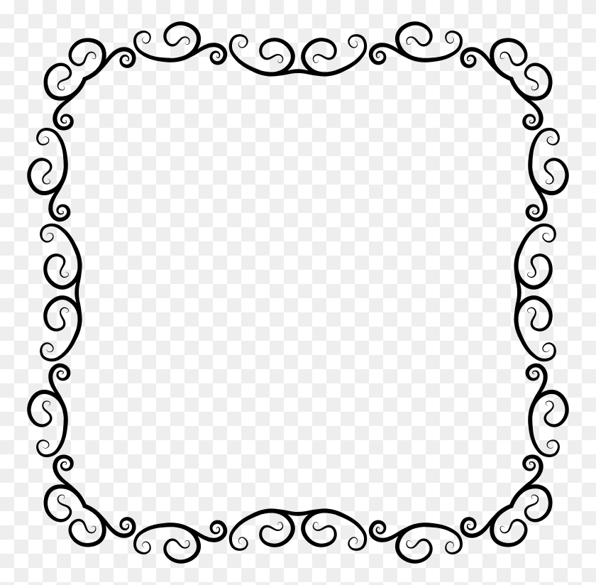 764x764 Free Black And White Snowflake Border Clipart Daily Health - Snow Border PNG