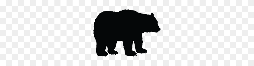 222x160 Бесплатный Клип Черный Медведь - Черно-Белый Клипарт Медведь