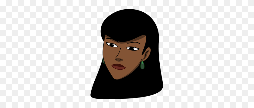 241x300 Free Black Woman Silhouette Clip Art - Brown Hair Clipart