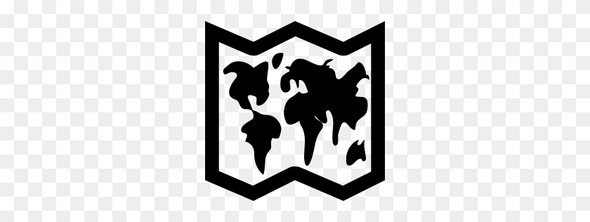 256x256 Free Black World Map Icon - World Map PNG
