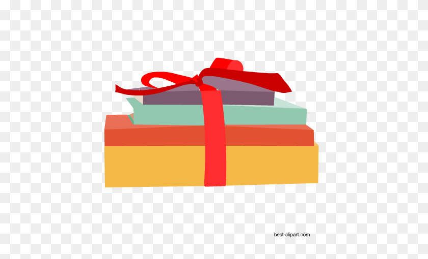 450x450 Free Book Clip Art Images And Graphics - Wrapped Present Clipart