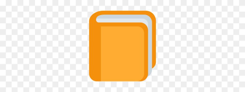 256x256 Free Book, Cover, Education, Notebook, Orange, Close Icon Download - Book Cover PNG
