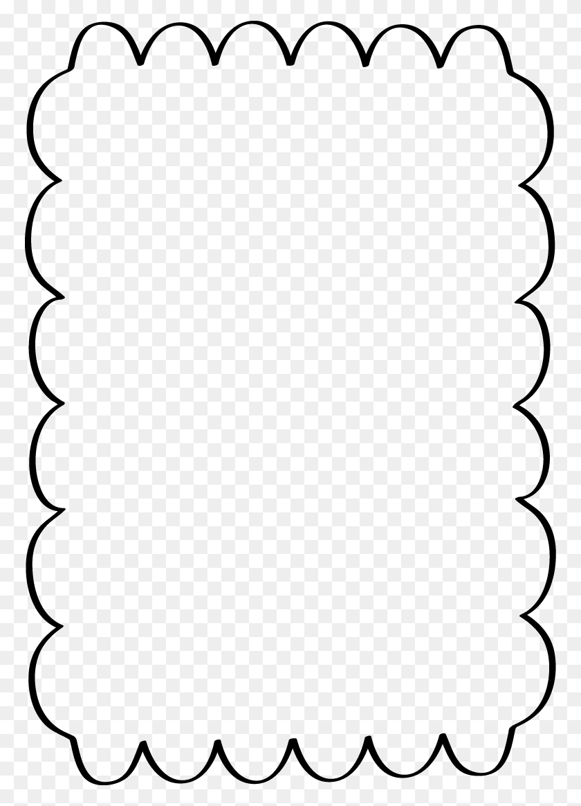 768x1104 Free Border Art Group With Items - Doodle Border Clipart