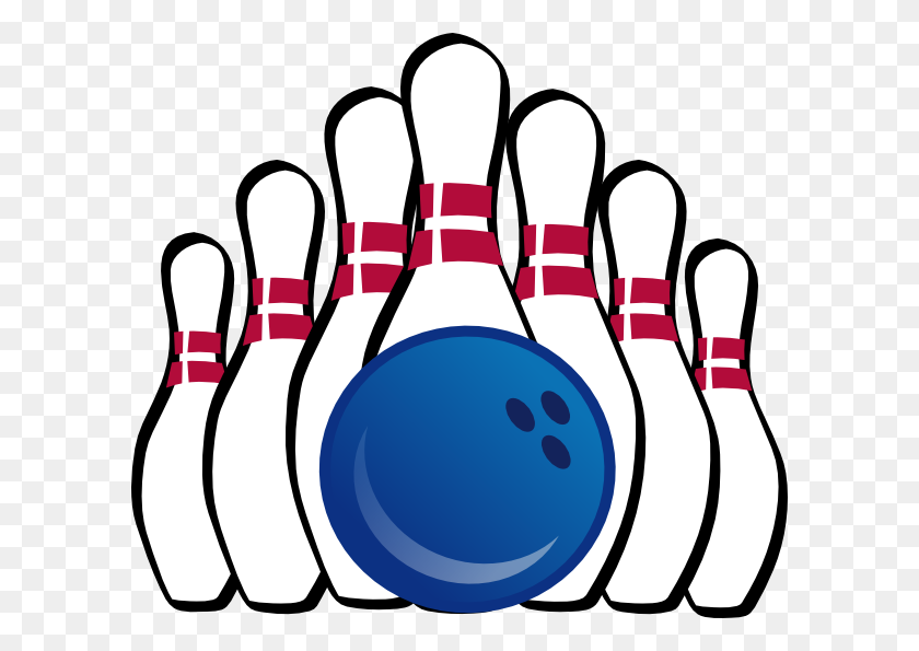 600x535 Free Bowling Clip Art - Pin Clipart