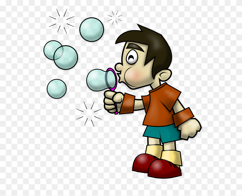 589x621 Free Boy Blowing Bubbles Clip Art - Boy Clipart Free