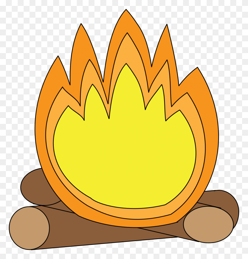 1385x1454 Free Campfire Art - Summer Heat Clipart