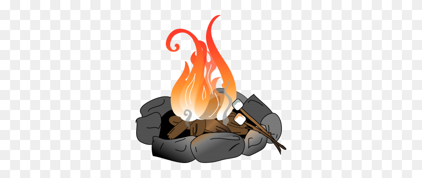 300x296 Free Campfire Clipart Pictures - Camp Fire PNG