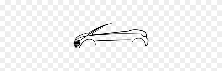300x211 Free Car Line Drawing Vector - Car Outline Clipart