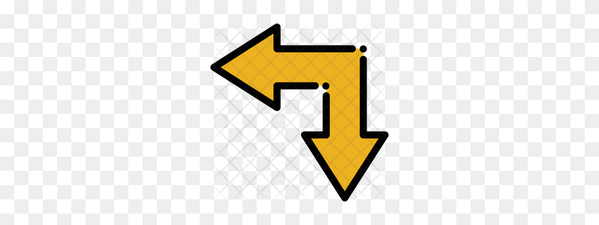256x256 Free Caret, Down, Arrow, Navigation Icon Download Png - Yellow Arrow PNG