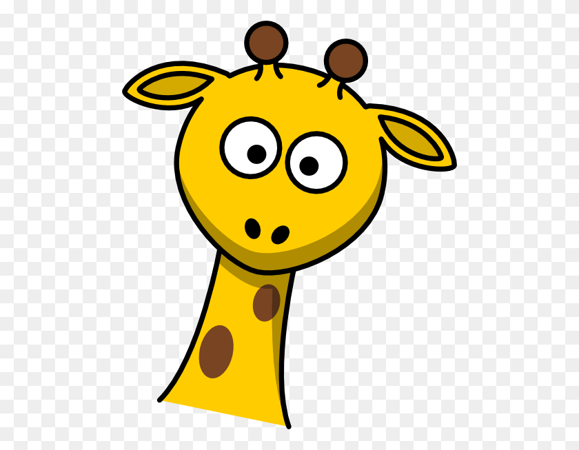 486x593 Бесплатный Клипарт Мультяшный Жираф - Детские Животные Зоопарка