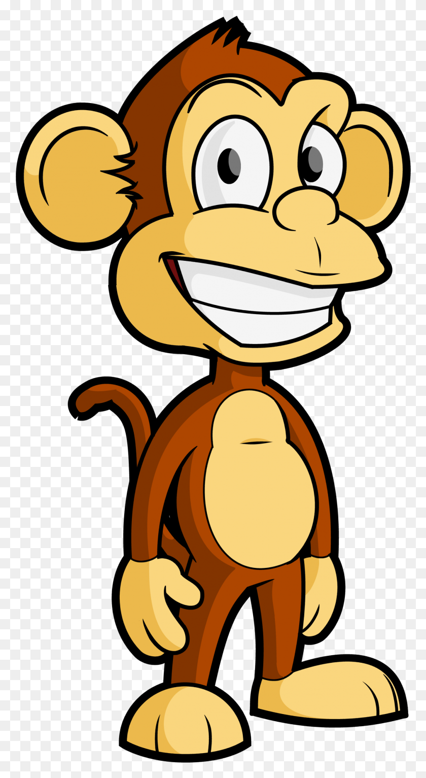 1397x2639 Free Cartoon Monkey Vector Clip Art - Monkey PNG
