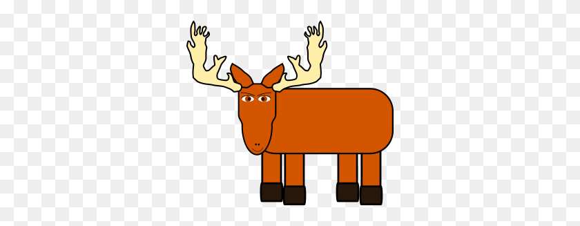 300x267 Free Cartoon Moose Clipart Moose Clipart - Woodland Deer Clipart