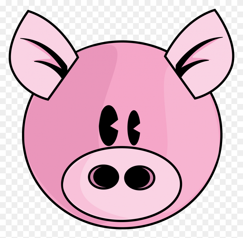 1707x1673 Free Cartoon Pig Face - Bon Voyage Clipart