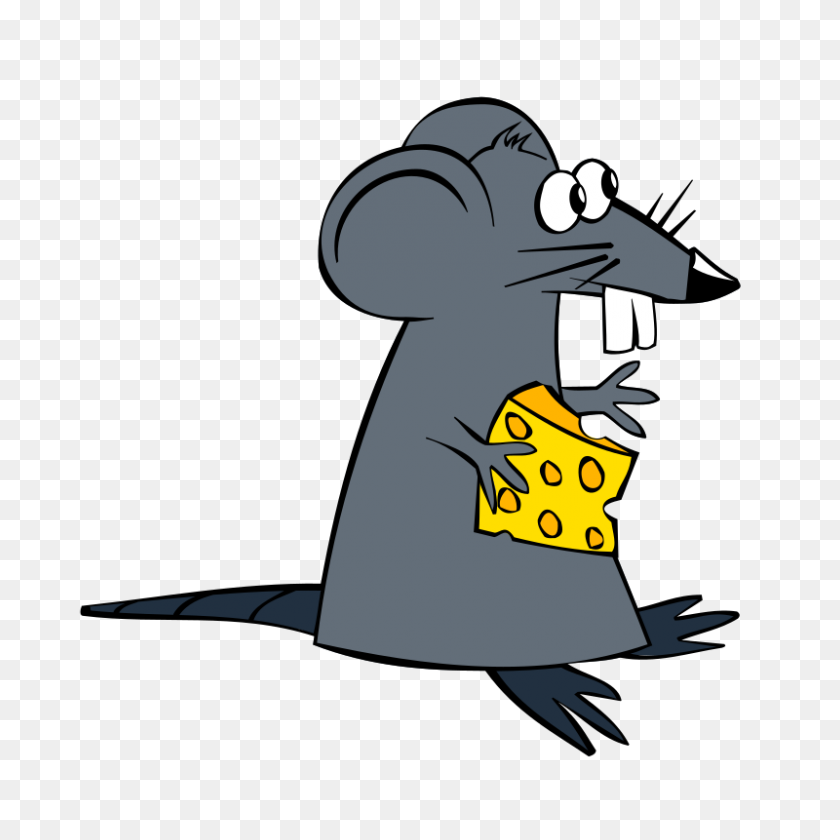 800x800 Free Cartoon Rat Eating Cheese Clip Art - Ate Clipart