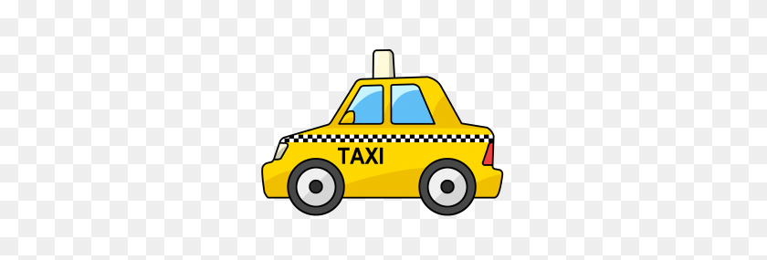 300x225 Бесплатный Мультфильм Желтое Такси Картинки Такси Бекка - Транспортный Клипарт