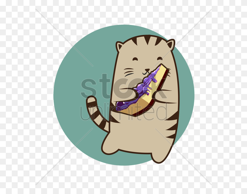 600x600 Free Cat Cartoon Holding Blueberry Cheese Cake Slice Vector Image - Cheese Slice Clipart