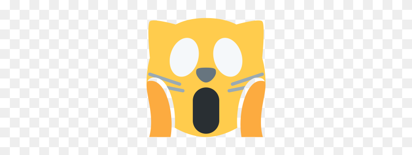 256x256 Descargar Gratis Gato, Cara, Ohh, Sorprendido, Cansado, Emoji Icono De Descarga - Emoji Sorprendido Png