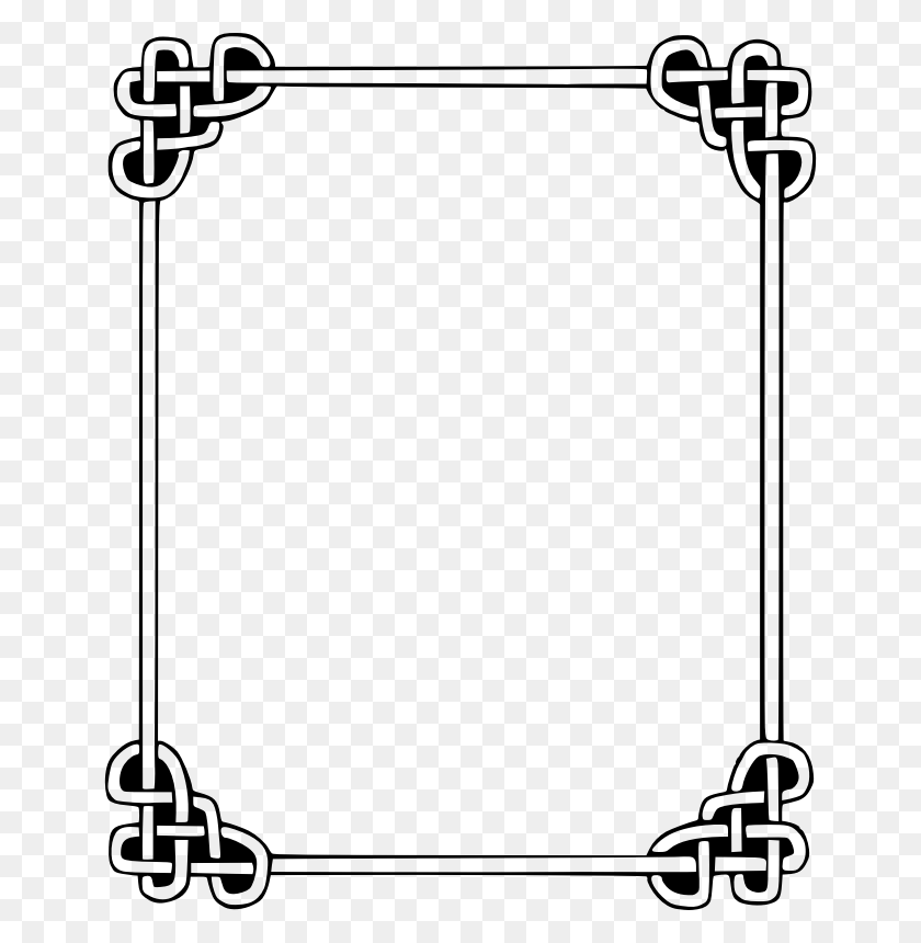 650x800 Free Celtic Border Cliparts - Certificate Border PNG