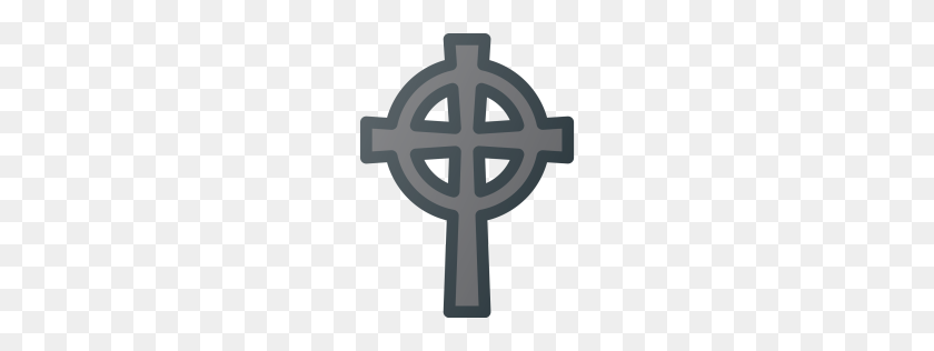 256x256 Кельтский Крест, Хэллоуин, Кладбище, Могила, Каменная Икона, Кельтский Крест Png