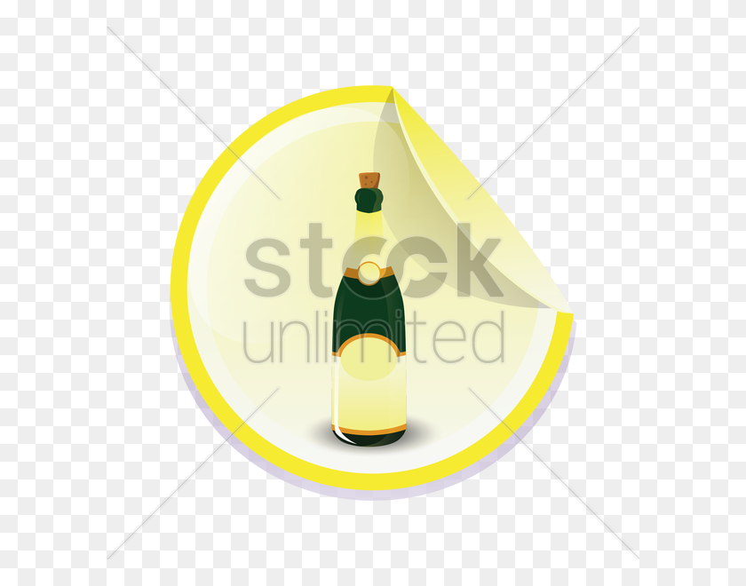 600x600 Бесплатное Векторное Изображение Бутылки Шампанского - Бутылка Шампанского Клипарт