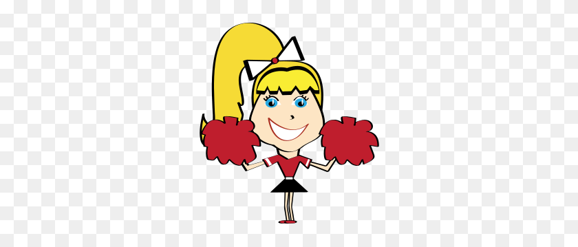 266x299 Free Cheerleader Clipart Pictures - Rally Day Clipart