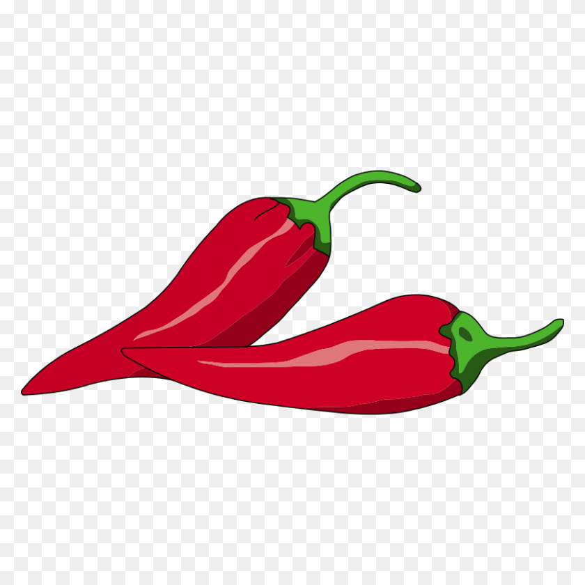 800x800 Free Chili Clip Art - Vegetable Clipart Free