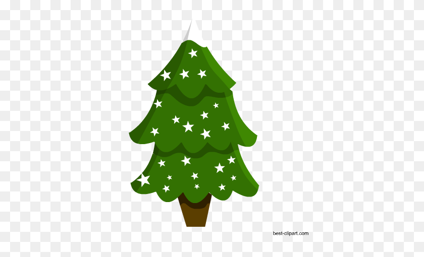450x450 Free Christmas Clip Art, Santa, Gingerbread And Christmas Tree - Mistletoe Clipart Black And White