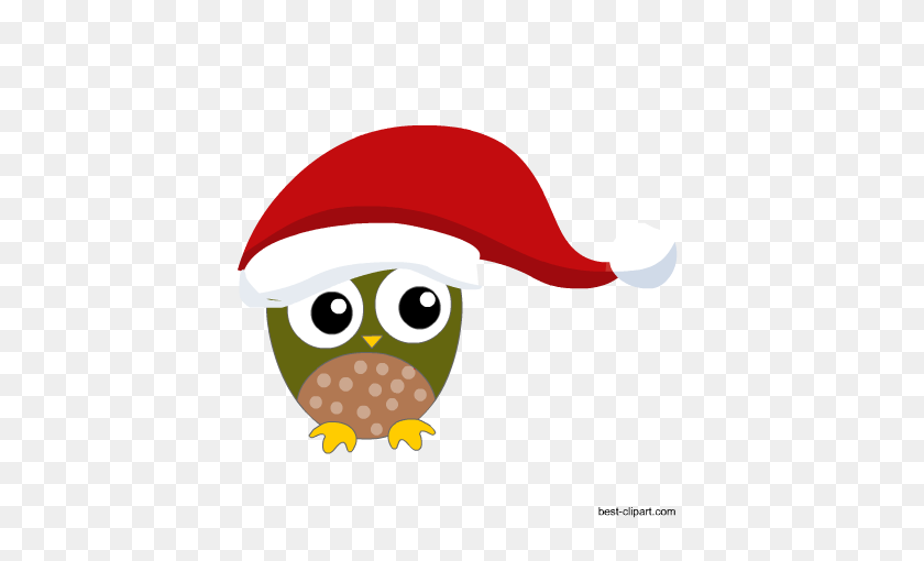 450x450 Free Christmas Clip Art, Santa, Gingerbread And Christmas Tree - Cute Owl Clipart Black And White