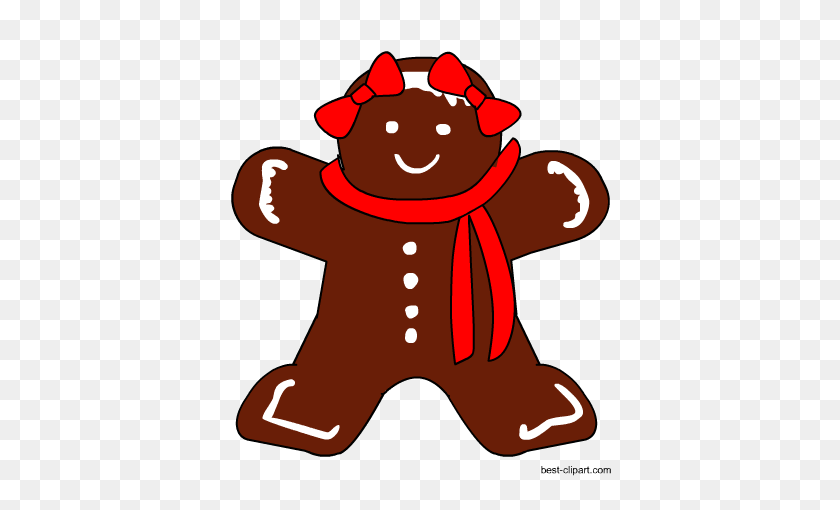 450x450 Free Christmas Clip Art, Santa, Gingerbread And Christmas Tree - Girl PNG Clipart