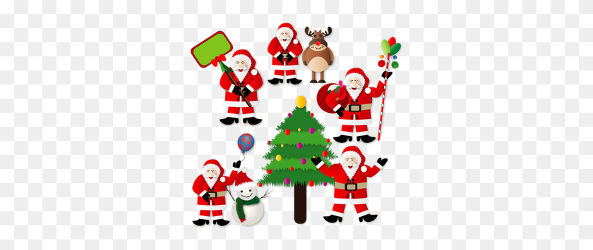 300x295 Clipart De Navidad Gratis Santa Reindeer - Santa Reindeer Clipart