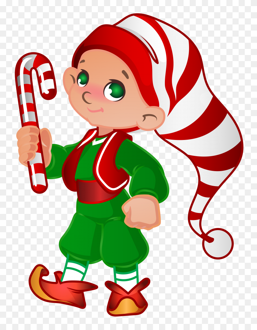 6116x8000 Free Christmas Elf Clip Art Image - Lever Clipart