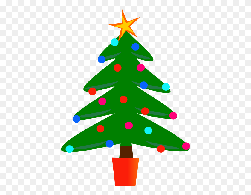 432x594 Imágenes Prediseñadas De Árbol De Navidad Gratis Borders Free - Tree Clipart Transparent